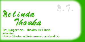 melinda thomka business card